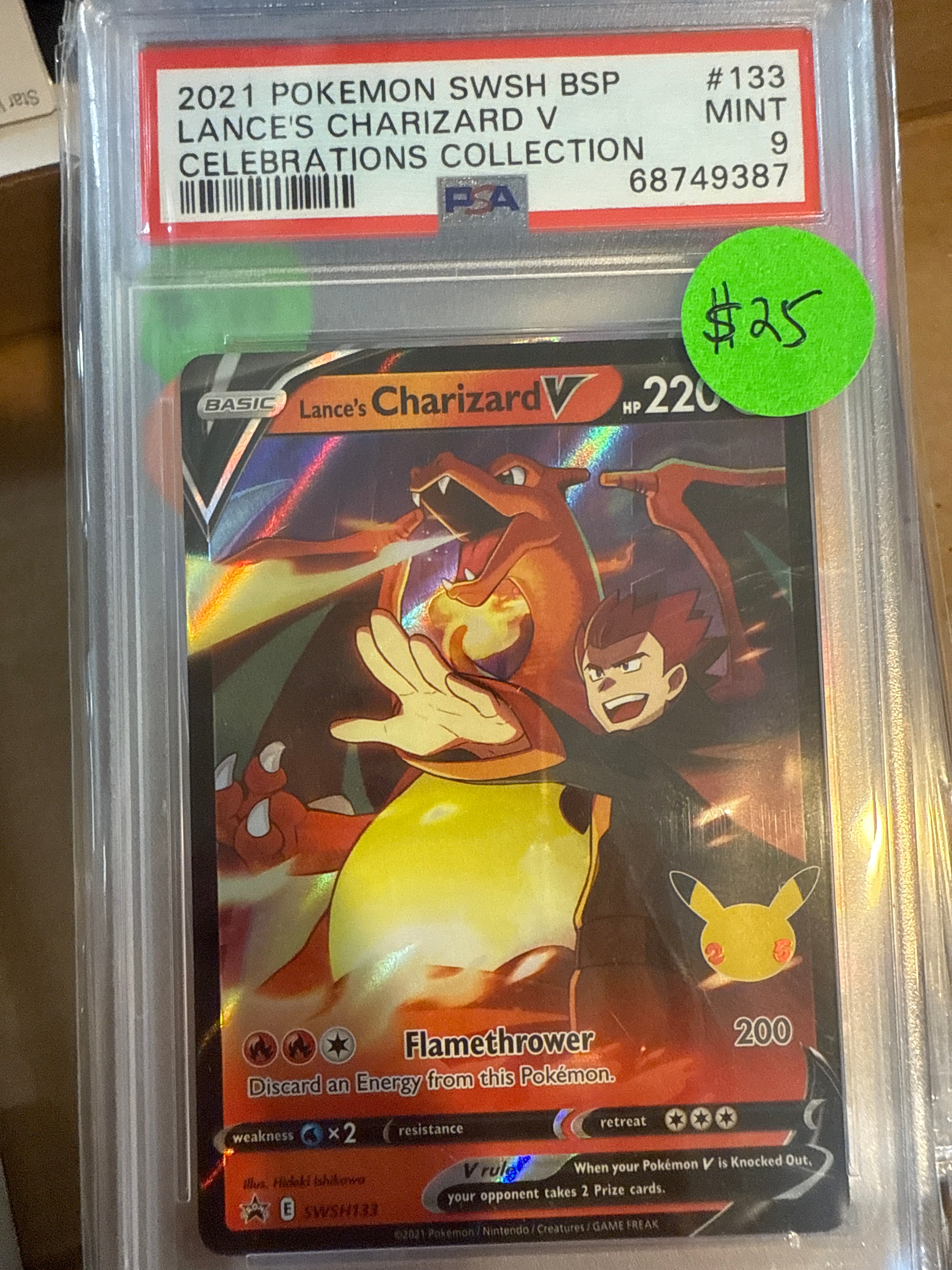 2021 POKÉMON SWSH BSP LANCE'S CHARIZARD V CELEBRATIONS COLLECTION