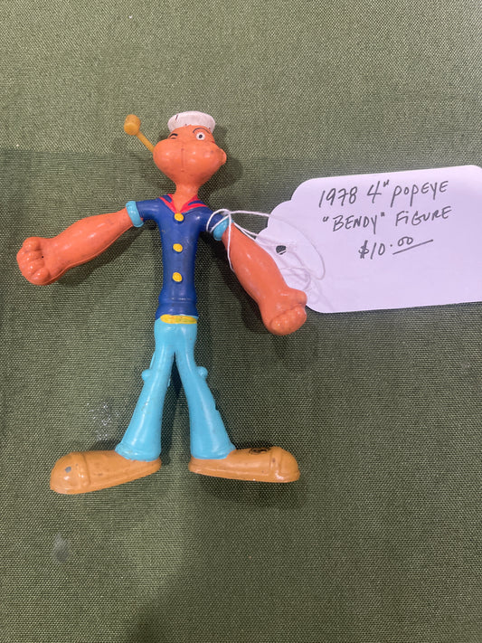 1978 4” Popeye Bendy Figure