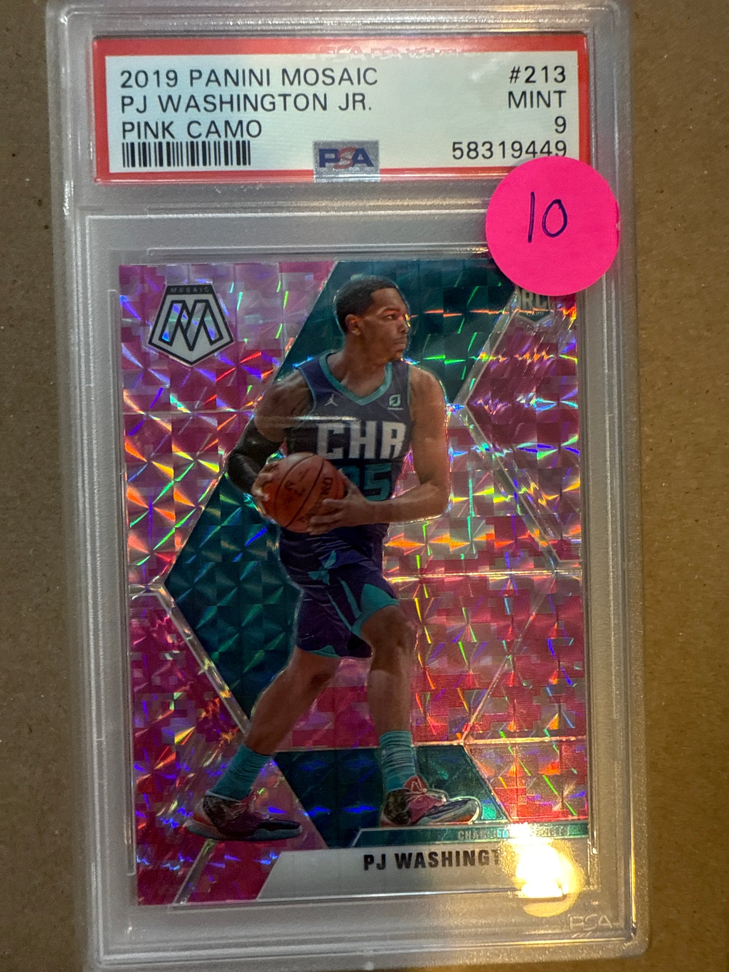 2019 Panini Mosaic  PJ Washington Jr. PSA 9
