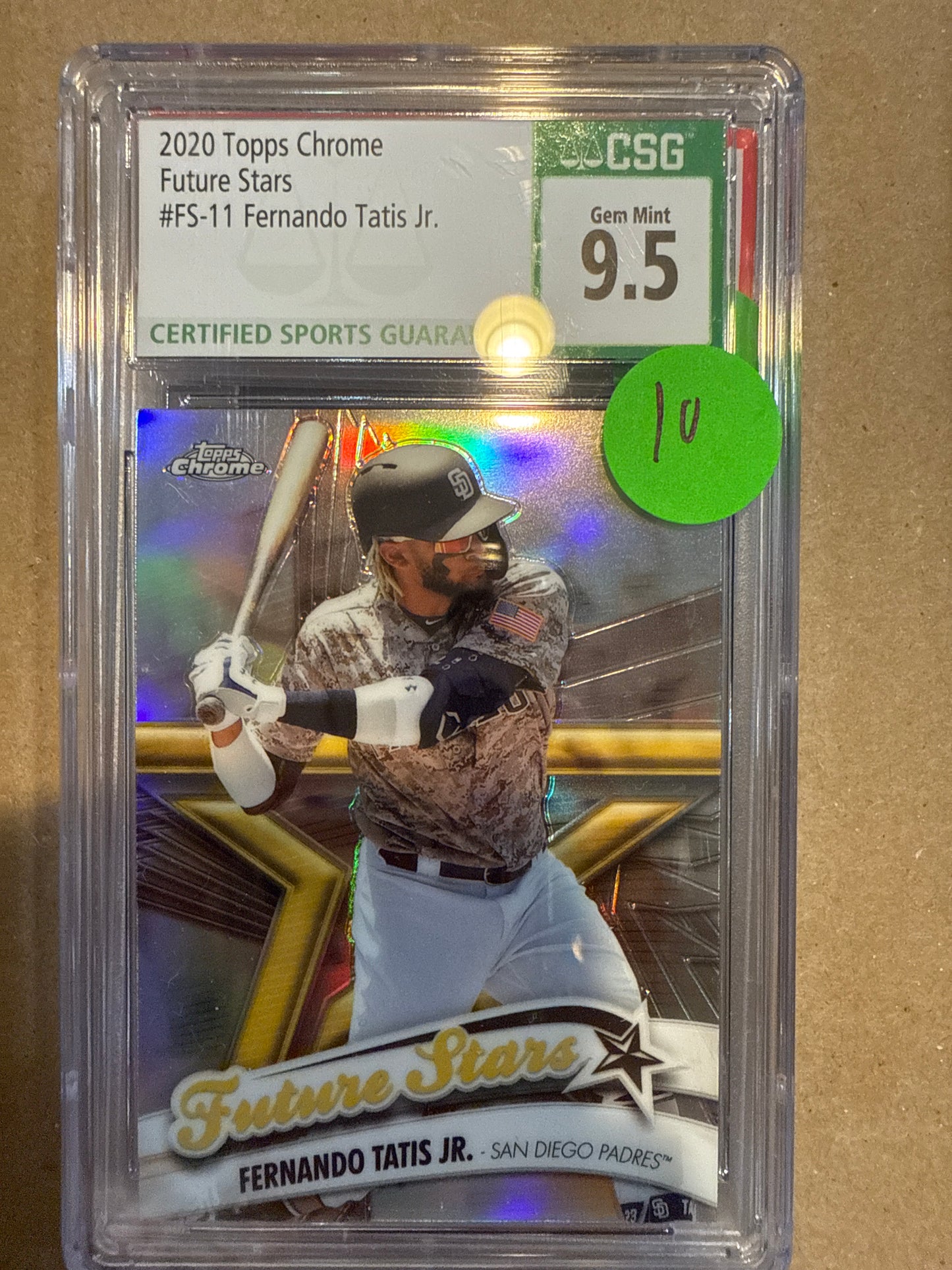 2020 Topps Chrome Future Stars #FS-11 Fernando Tatis Jr. CSG 9.5
