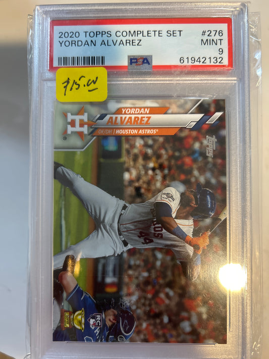 2020 Topps Complete Set #276 Yordan Alvarez PSA 9