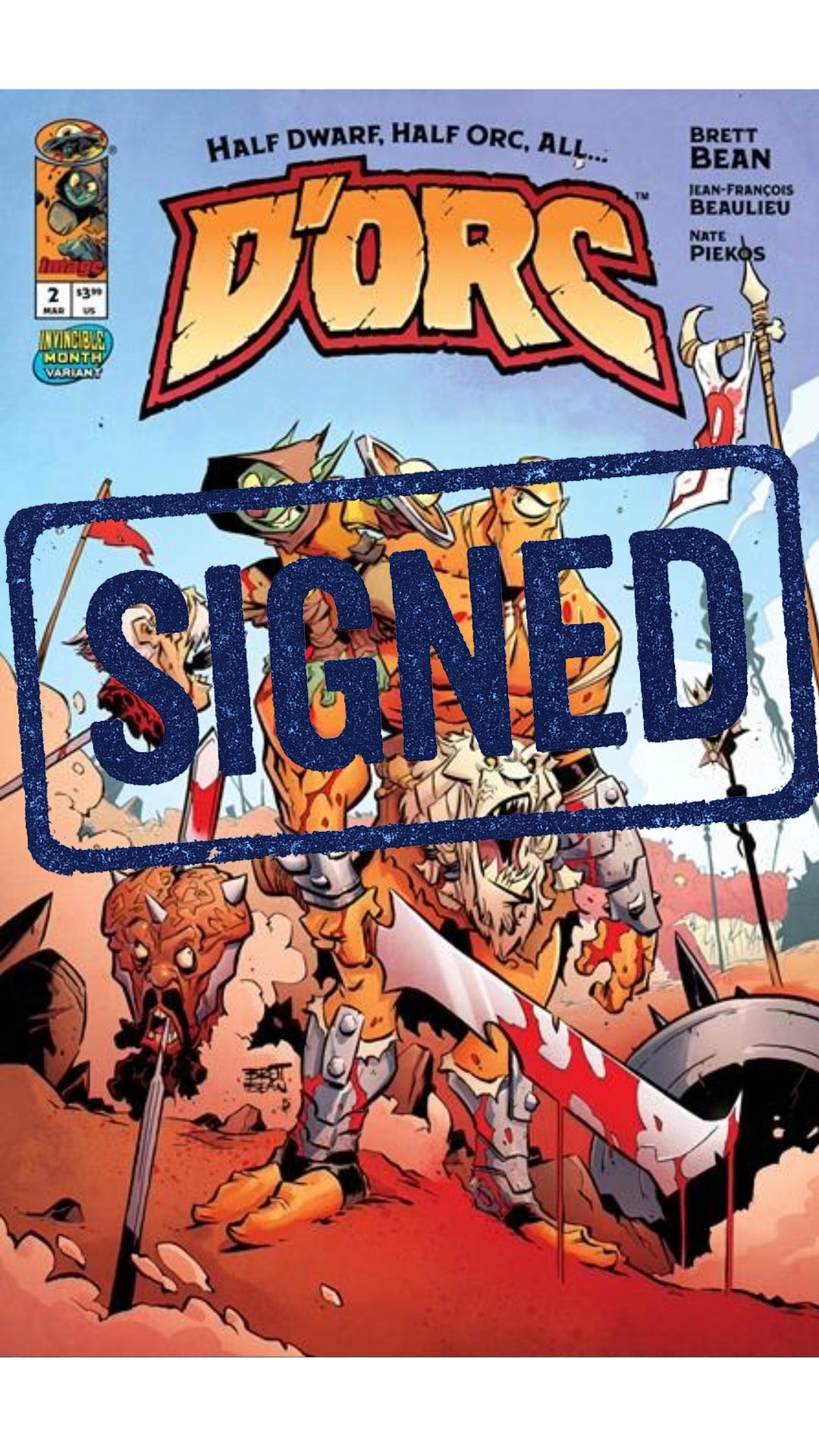 Dorc #2 Invincible Variant Signed by Bean