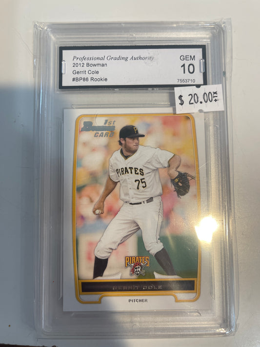 2012 Bowman Gerrit Cole