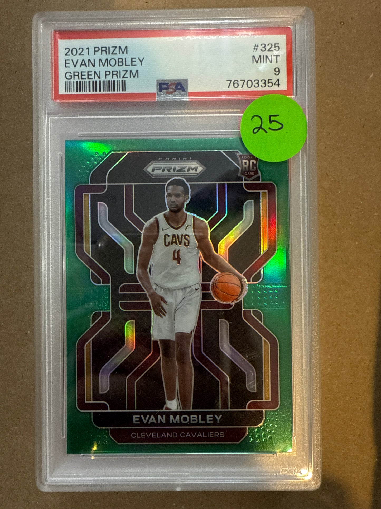 2021 Prizm Evan Mobley PSA 9