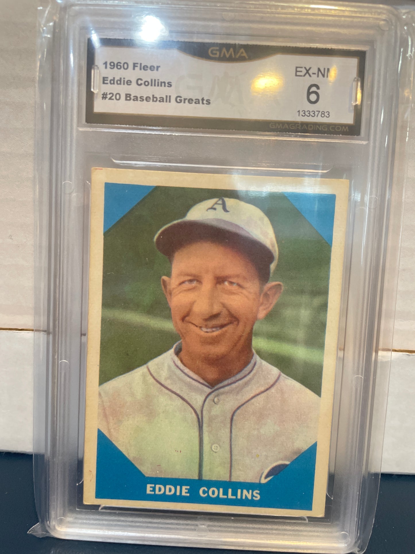 1960 Fleer Eddie Collins #20 Baseball Greats GMA 6