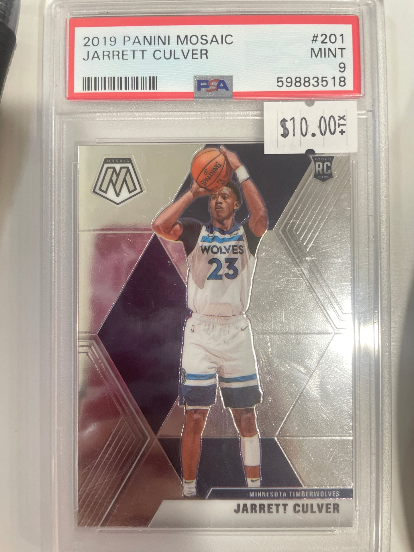 2019 Panini Mosaic Jarrett Minnesota Timberwolves Culver PSA 9