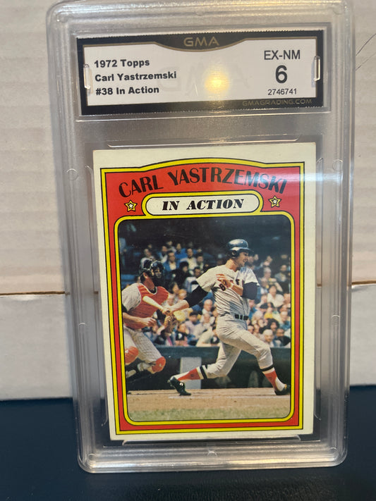 1972 Topps Carl Yastrzemski #38 in Action GMA 6