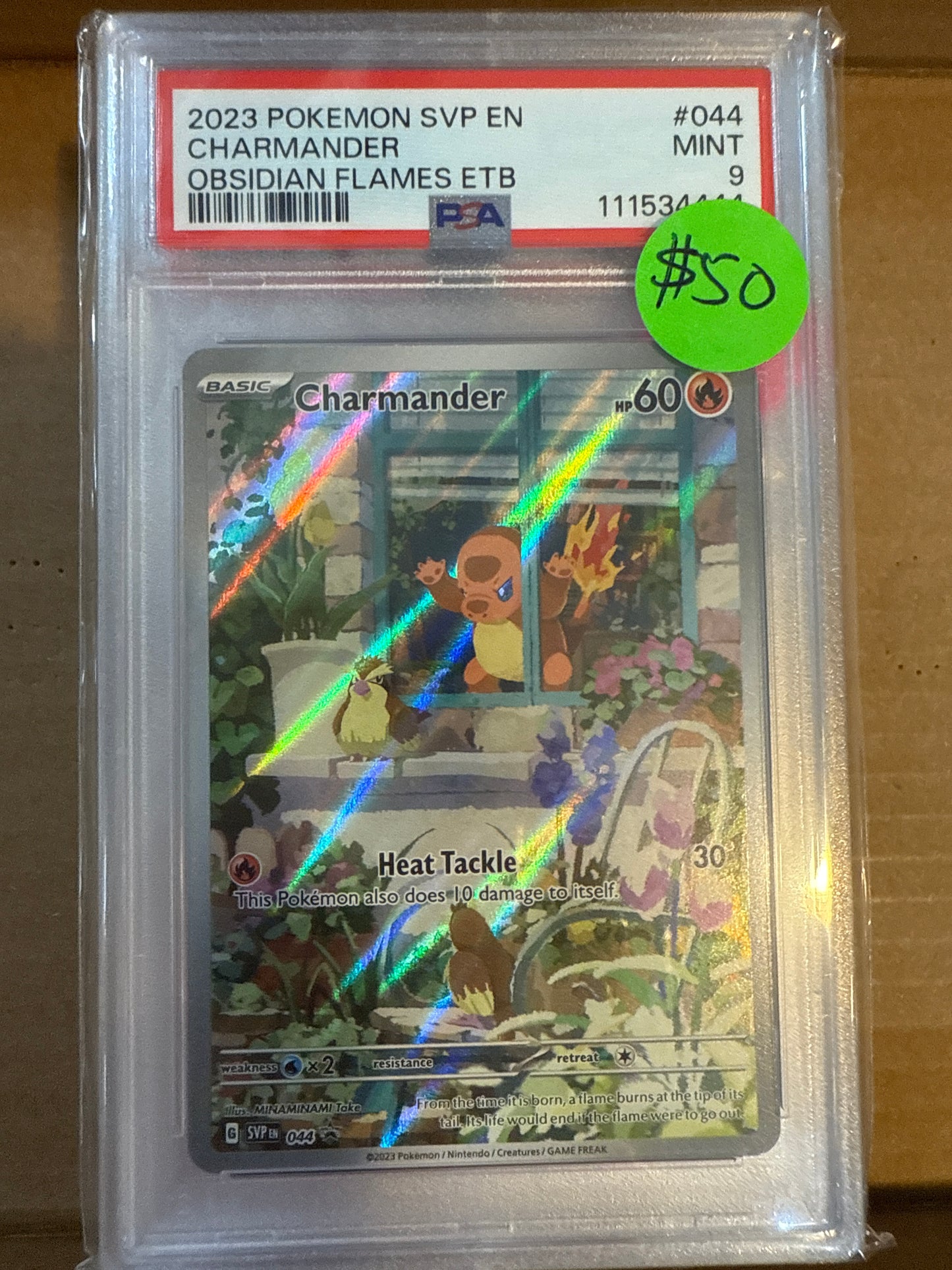2023 POKÉMON SVP EN CHARMANDER OBSIDIAN FLAMES ETB PSA 9