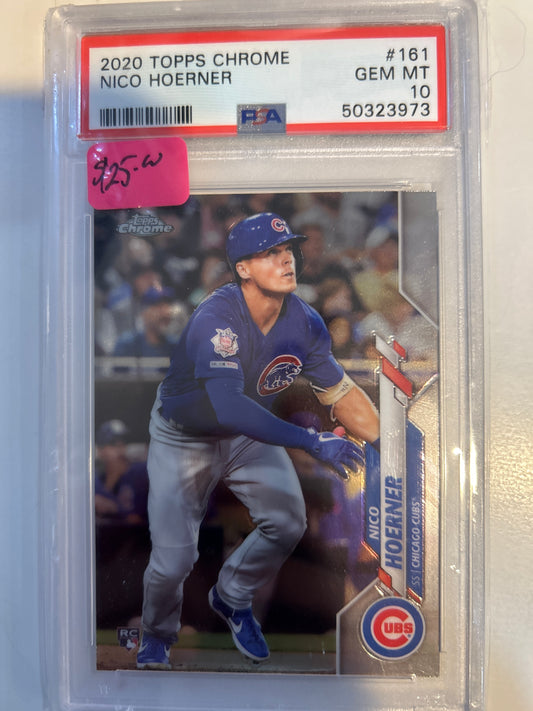 2020 TOPPS Chrome Nico Hoerner #161 PSA 10