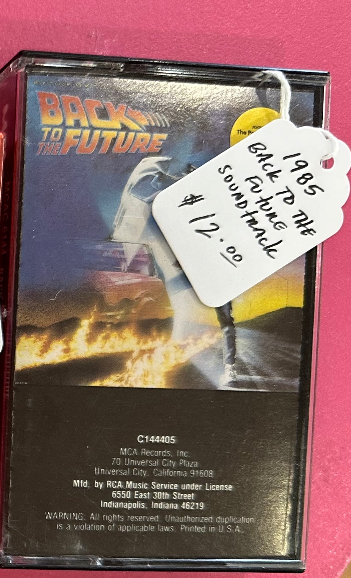 1985 Back to the Future Soundtrack Cassette Tape