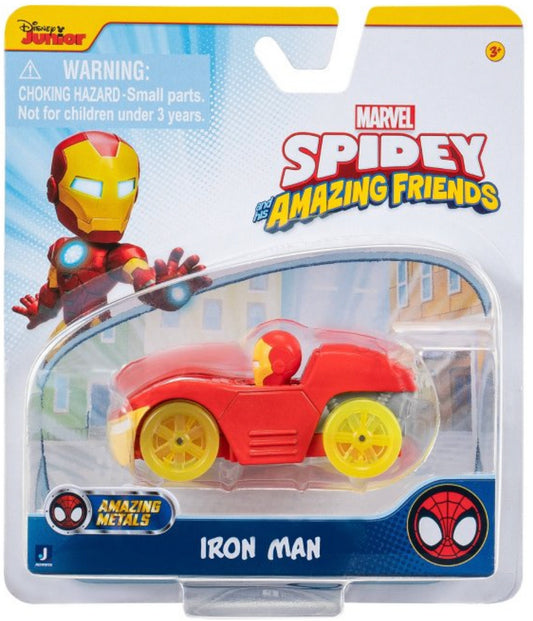 Marvel Spidey & his Amazing Friends Amazing Metals Diecast Vehicle — Iron Man