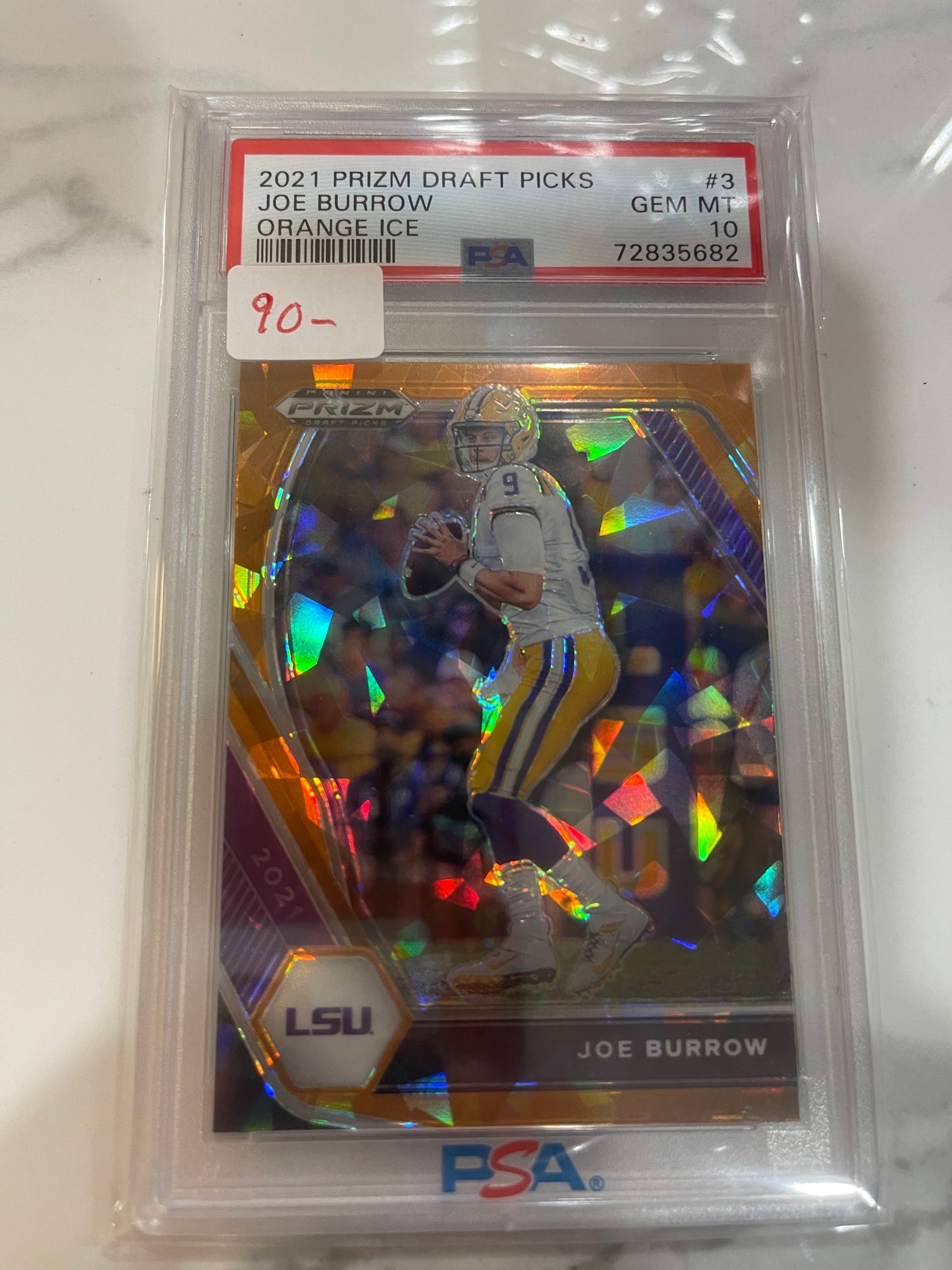 2021 Panini Prizm Draft Picks - Orange Ice Prizm #3 Joe Burrow