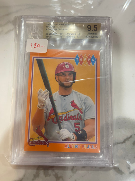 2022 Topps Brooklyn Collection ALBERT PUJOLS Orange Parallel #/25 BGS 9.5!!