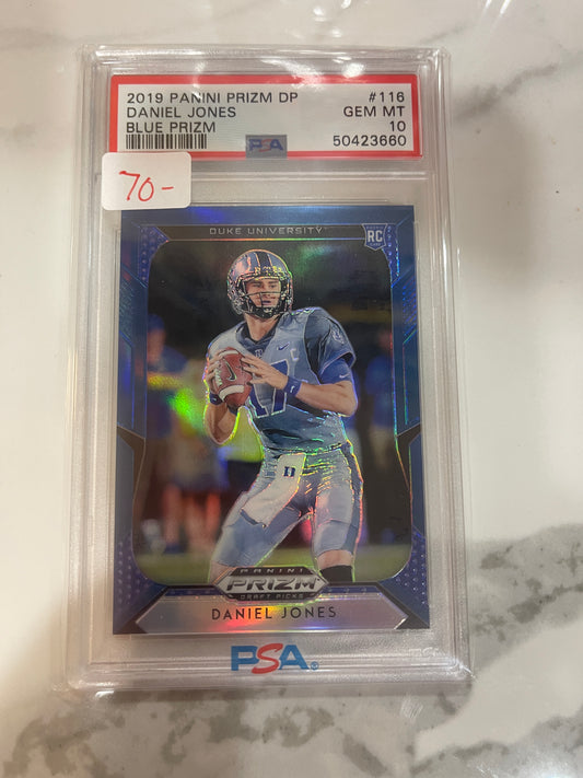 2019 Panini BLUE Prizm #116 Daniel Jones RC Rookie PSA 10 GEM MINT ***HOT***