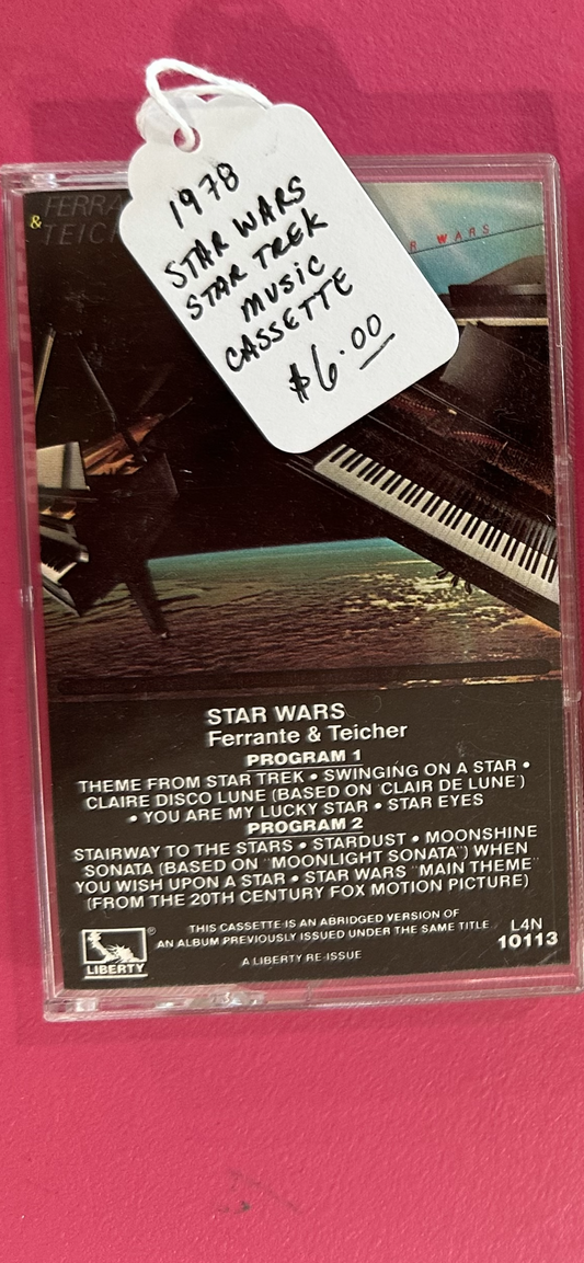 1978 Star Wars Star Trek Music Cassette Tape