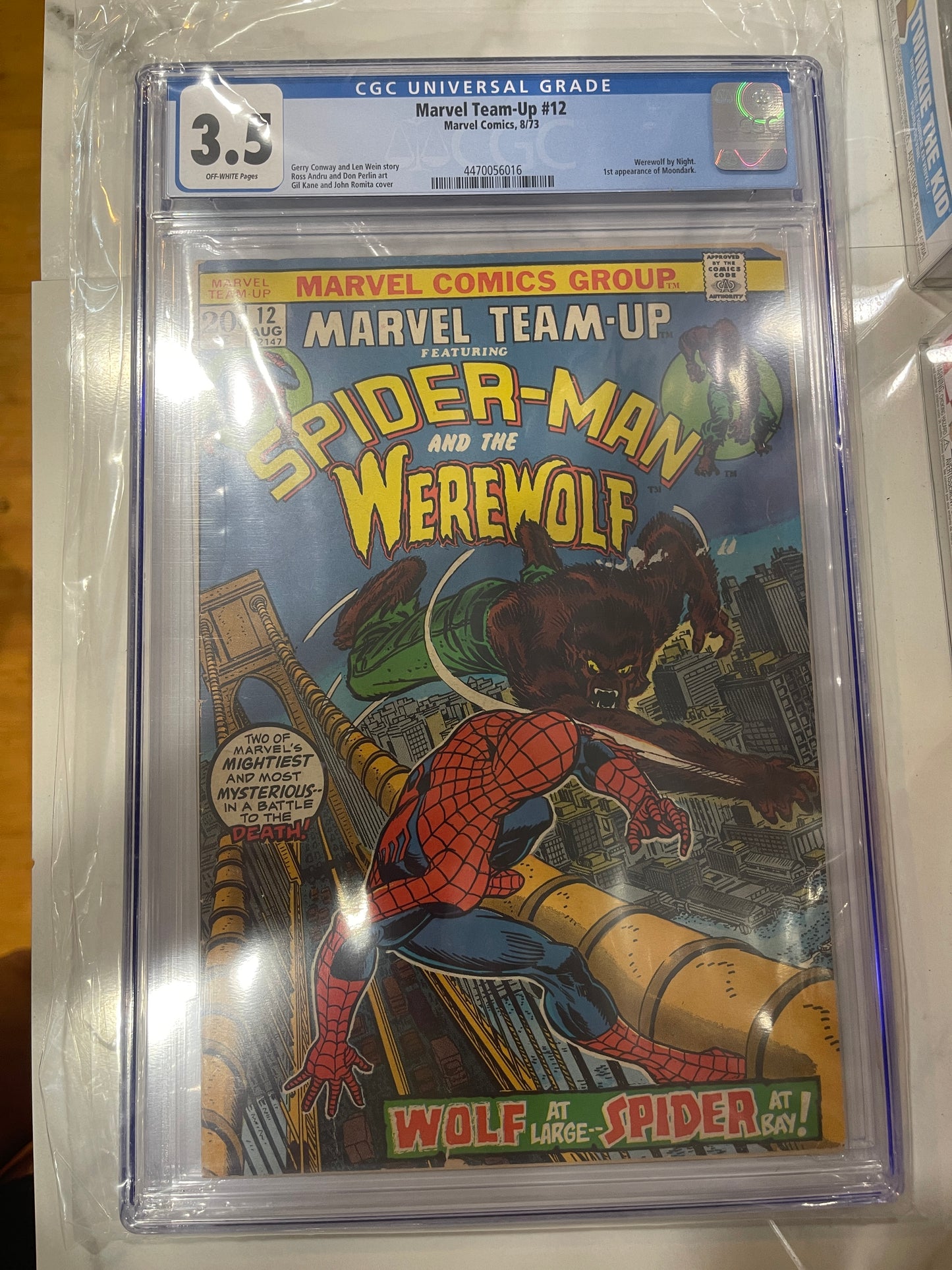 Marvel Team-Up #12 featuring Spider-man and the Werewolf CGC 3.5