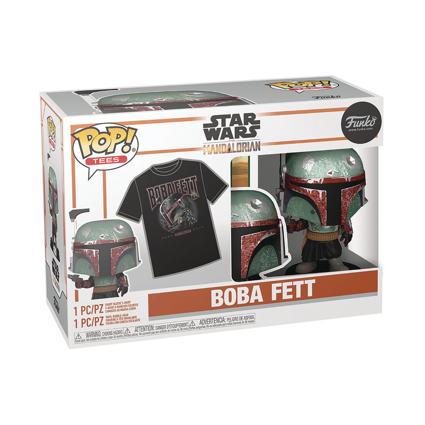 POP & TEE STAR WARS BOBA FETT VIN FIG T/S L