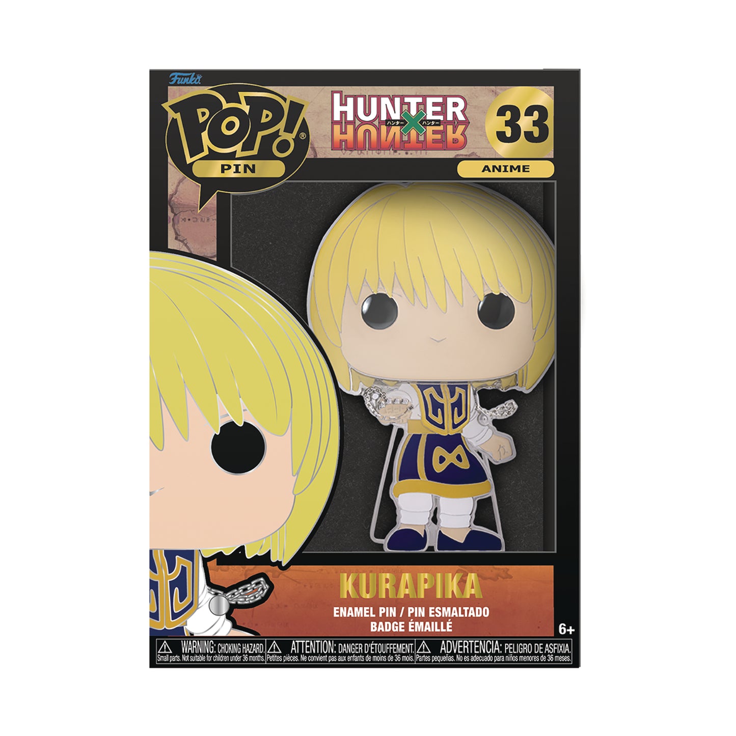 LF POP SIZED PIN HUNTERXHUNTER KURAPIKA PIN