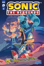 SONIC THE HEDGEHOG #1 5TH ANNV ED * 1:25 Damaged