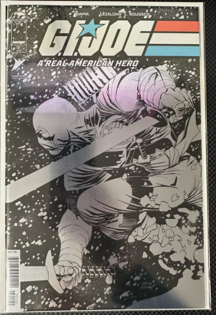 G.I. Joe #21 - 2025 Kickstarter Reprint B&W Foil Cover B