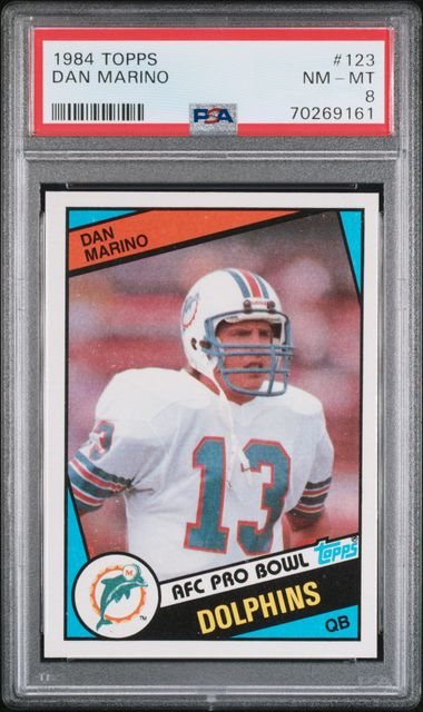 1984 TOPPS #123 DAN MARINO Rookie PSA 8